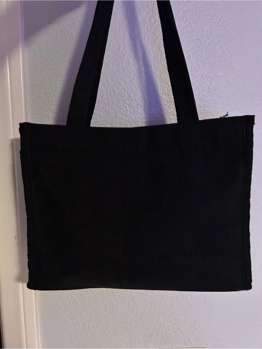 Unbranded Black Canvas Messenger Tote for Men